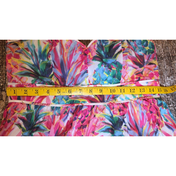 J.Crew Ratti Pineapple Dress 6 Cotton Lined Pockets Summer Vacation Resort Wear - Picture 6 of 9